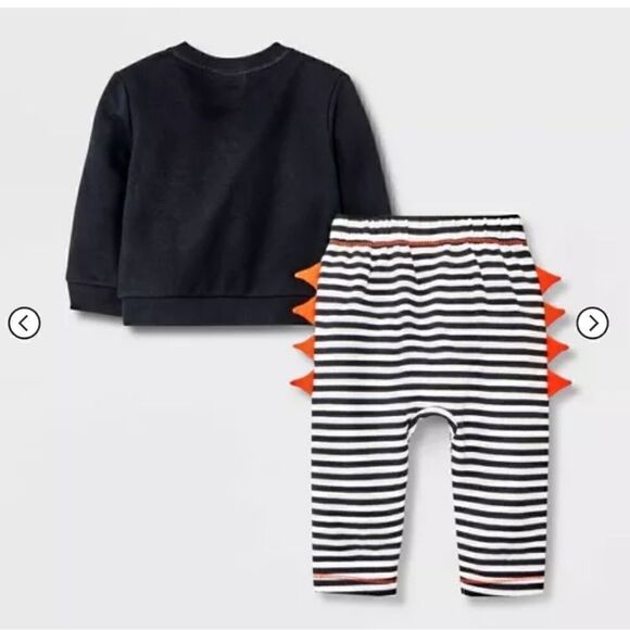 Nwt Halloween Baby Boy's "Milk Monster" Sweatshirt and Joggers Outfit - Picture 8 of 9